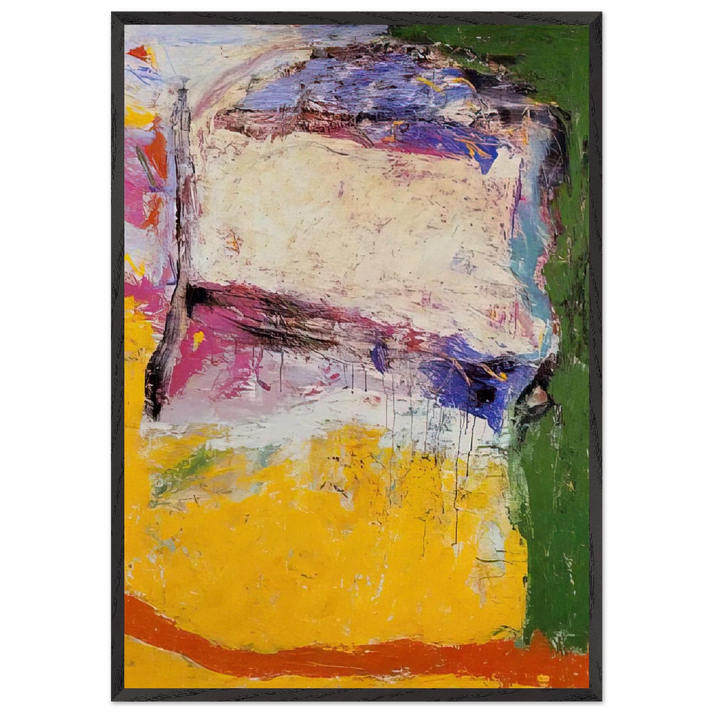 Bay - 1958 - Gene Davis 70x100 cm / 28x40 inches Framed Art Print – Black Wooden Frame