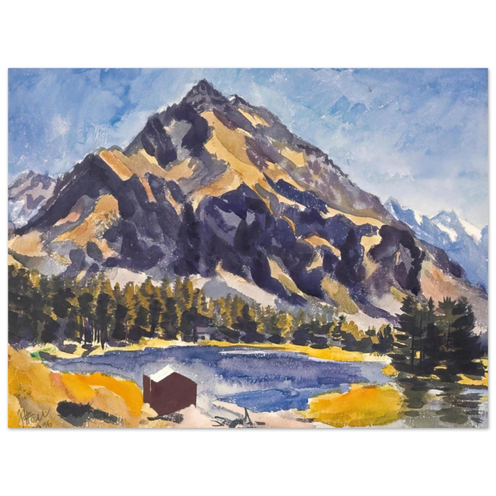 Johannes Itten - Bergsee A Mountain Lake - 1936 75x100 cm / 30x40inches Fine Art Poster