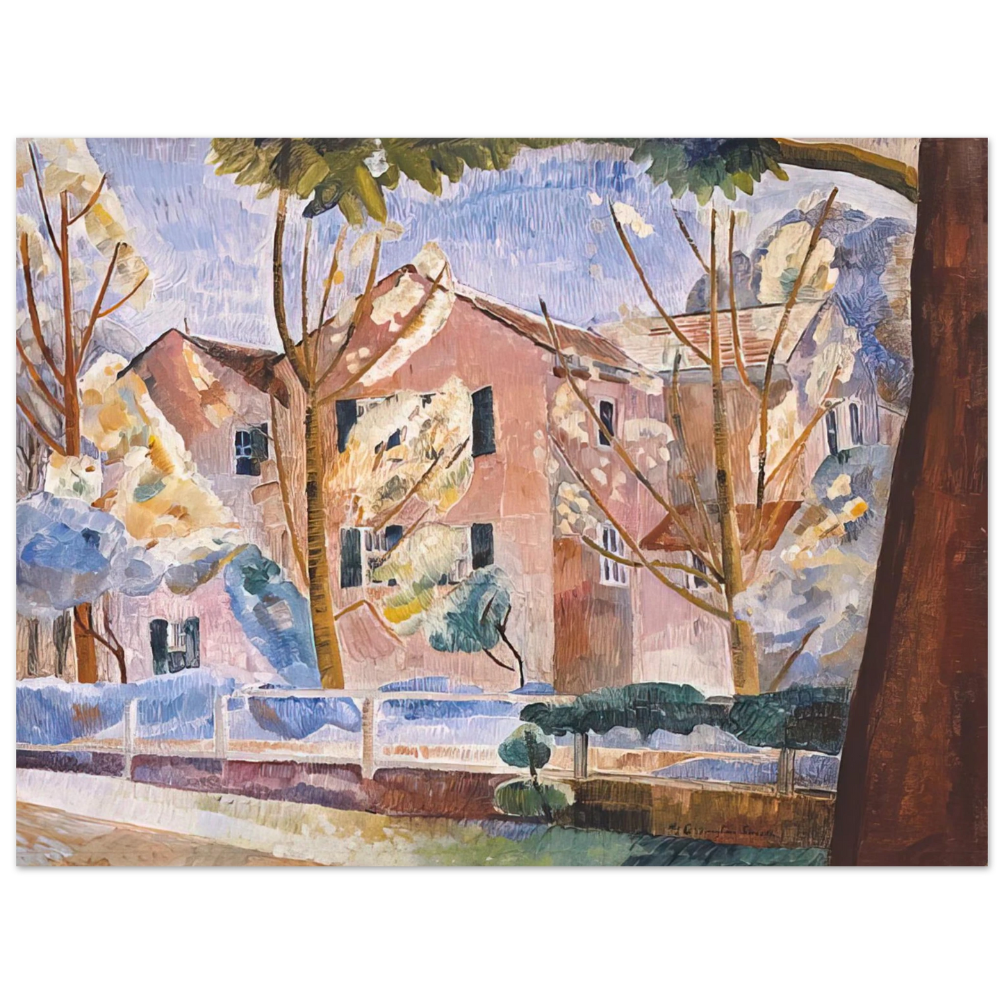 Grace Cossington Smith - House with trees - 1935 75x100 cm / 30x40inches Fine Art Poster