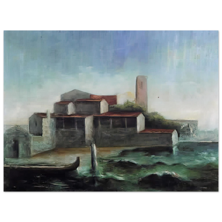 Carlo Carra - LO SQUERO DI SAN TROVASO 1938 75x100 cm / 30x40inches Fine Art Poster