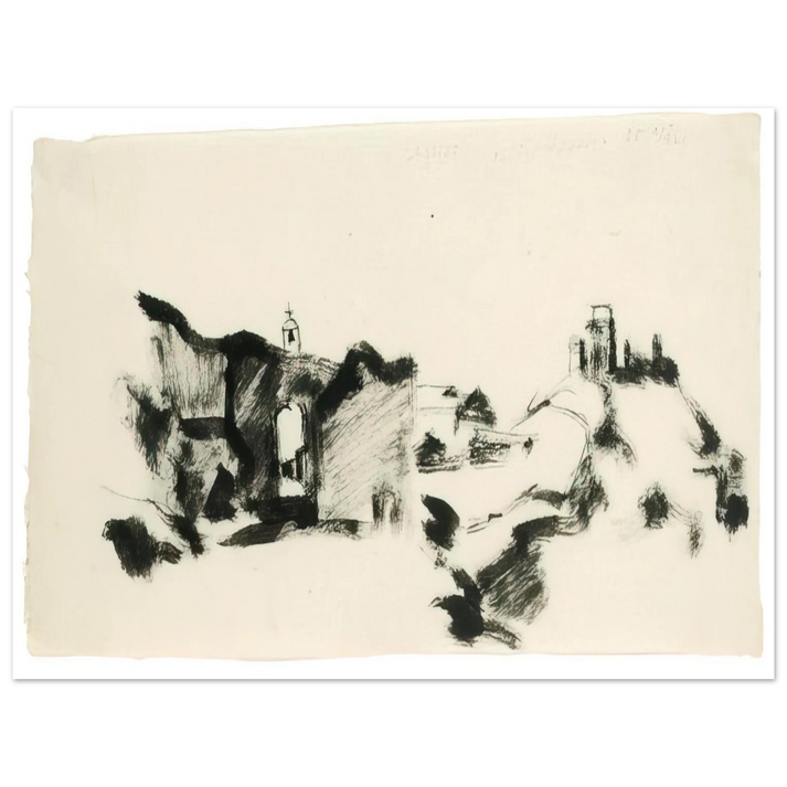 Julius Bissier - Assisi 35, marzo - 1935 75x100 cm / 30x40inches Fine Art Poster