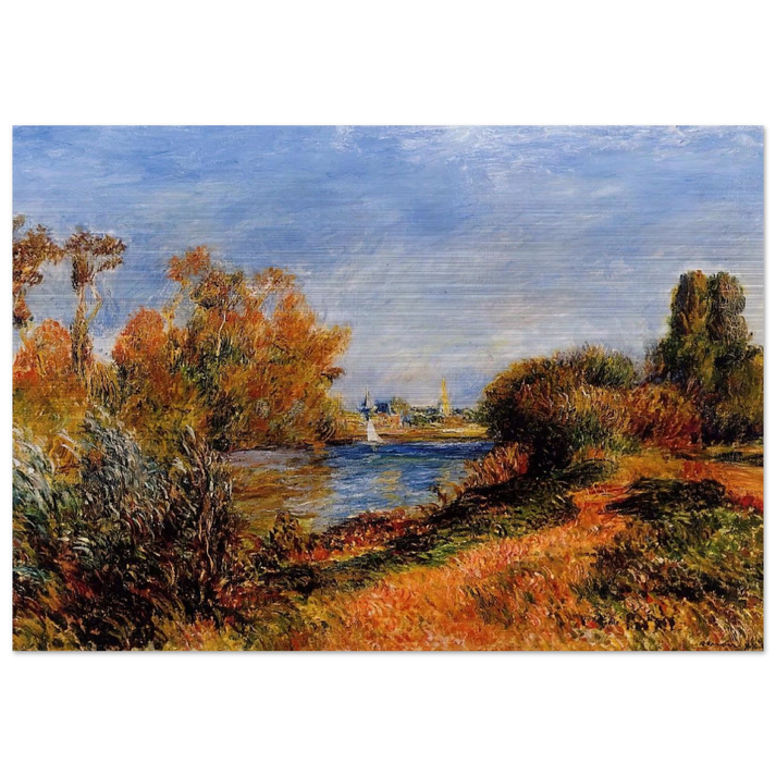 The Seine at Argenteuil - Pierre-Auguste Renoir Brushed Aluminum Print - 70x100 cm / 28x40 inches | Pierre-Auguste Renoir Aluminum Print | Pierre-Auguste Renoir Prints