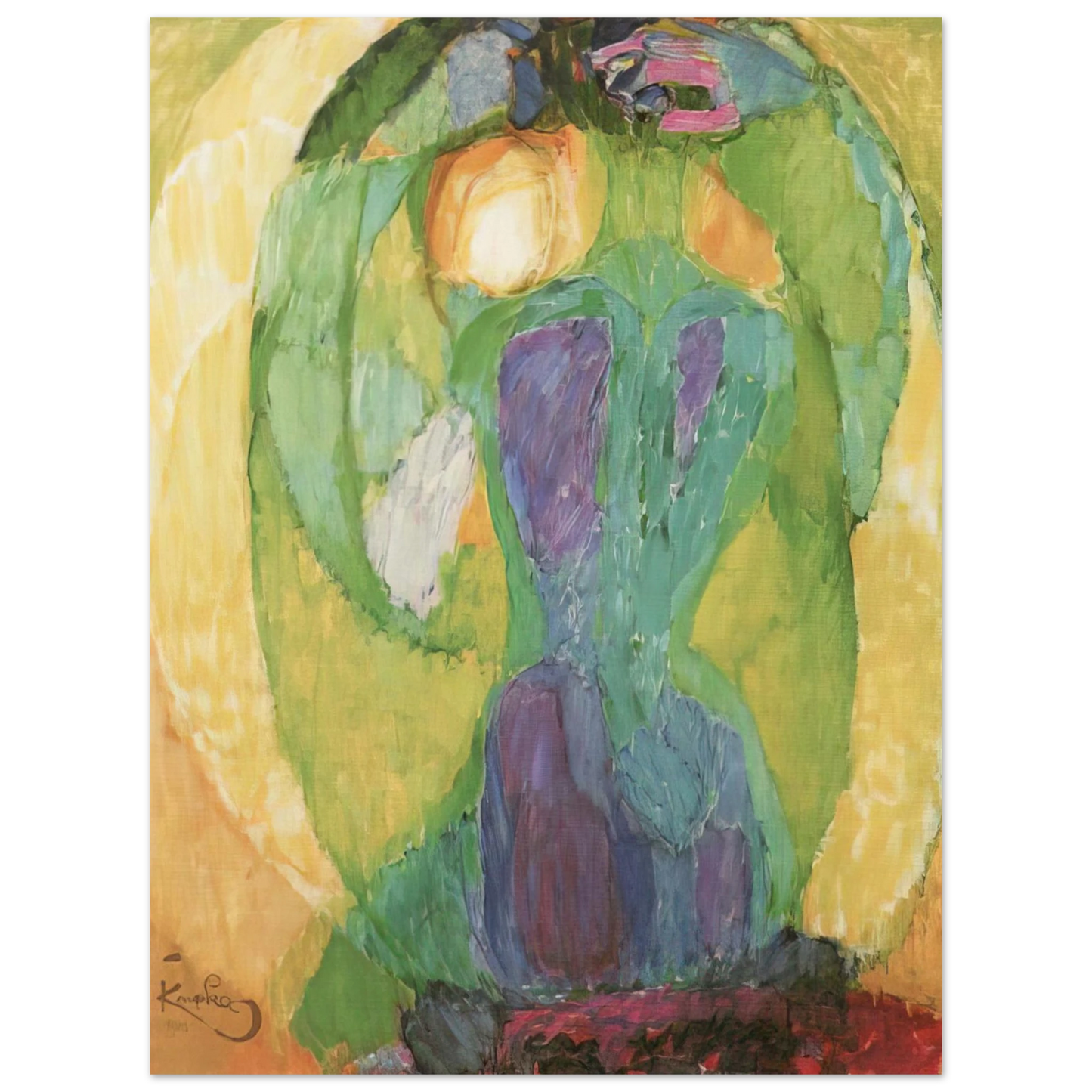 Frantisek Kupka - Oval mirror 75x100 cm / 30x40inches Fine Art Poster
