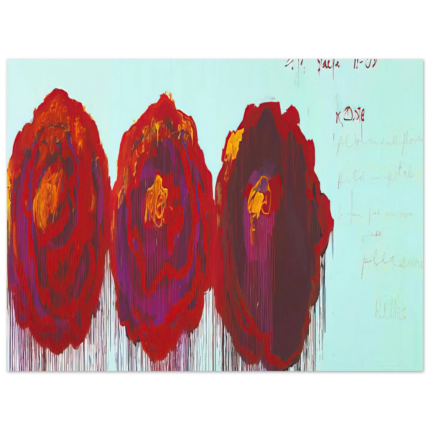 Cy Twombly - The Rose IV 75x100 cm / 30x40inches Fine Art Poster