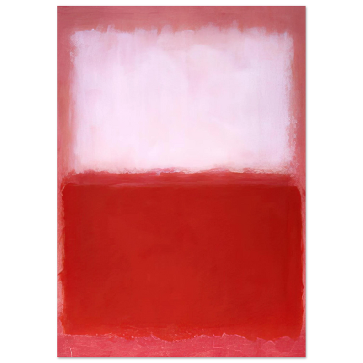 Mark Rothko - White Over Red - 1957 Wall Art - 30x40 cm / 12x16 inches - Premium Wooden Framed Poster With Fine Art Paper-canvas - Black frame