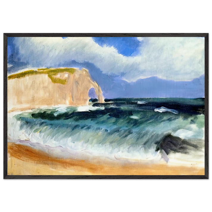 GALE AT ETRETAT 1920 - Henri Matisse 70x100 cm / 28x40 inches Framed Art Print – Black Wooden Frame
