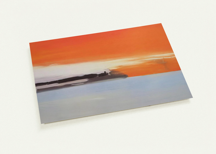 Chemin de fer au bord de la mer, soleil couchant - 1955 By Nicolas de Stael Pack of 10 Post Cards | Nicolas de Stael Post Cards | A6 (10.5 x 14.8 cm) - 4.1 x 5.8 inches