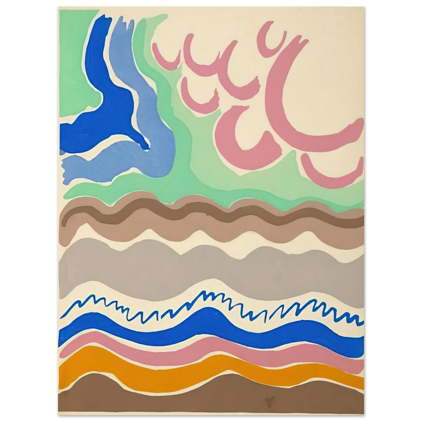 Sonia Delaunay - COMPOSITIONS COLORS IDEAS 14 75x100 cm / 30x40inches Fine Art Poster
