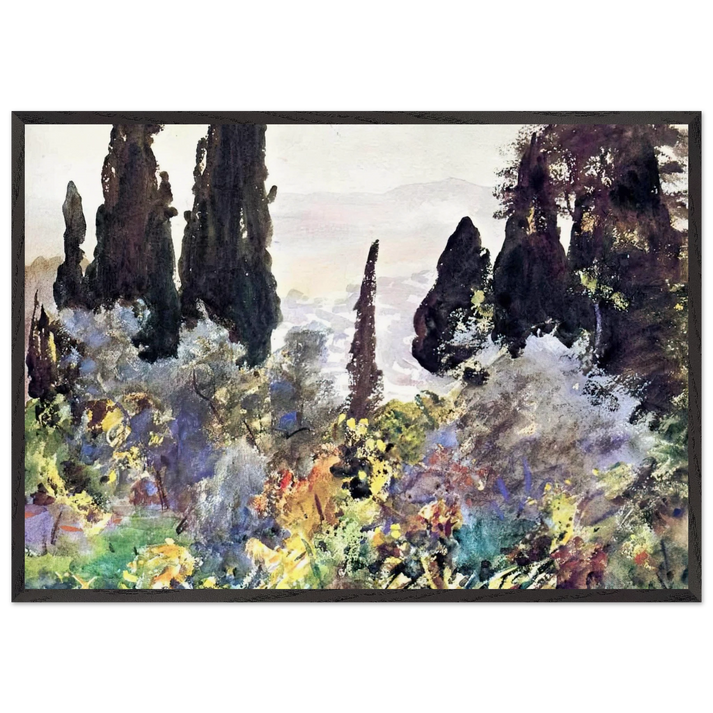 Wall artGranada - John Singer Sargent 70x100 cm / 28x40 inches Framed Art Print – Black Wooden Frame