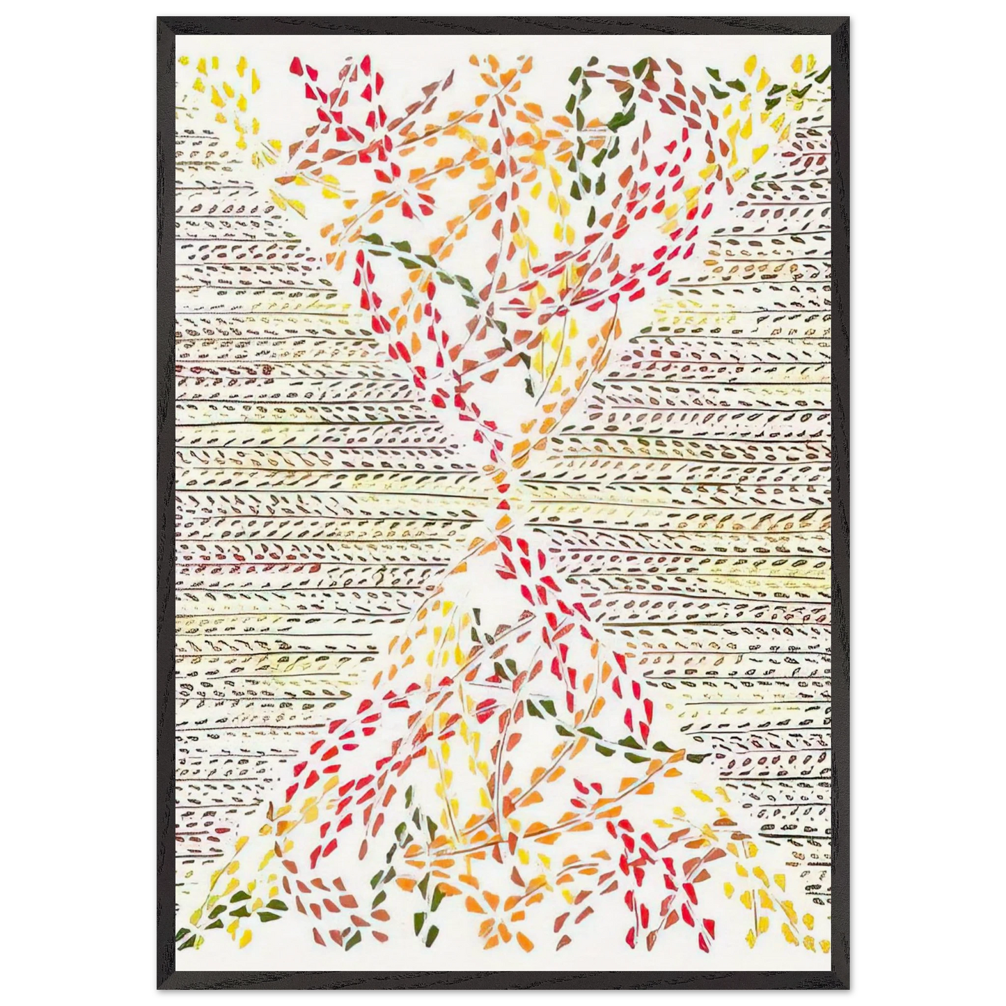 D181OULEURS IDEES 1 - Sonia Delaunay 70x100 cm / 28x40 inches Framed Art Print – Black Wooden Frame