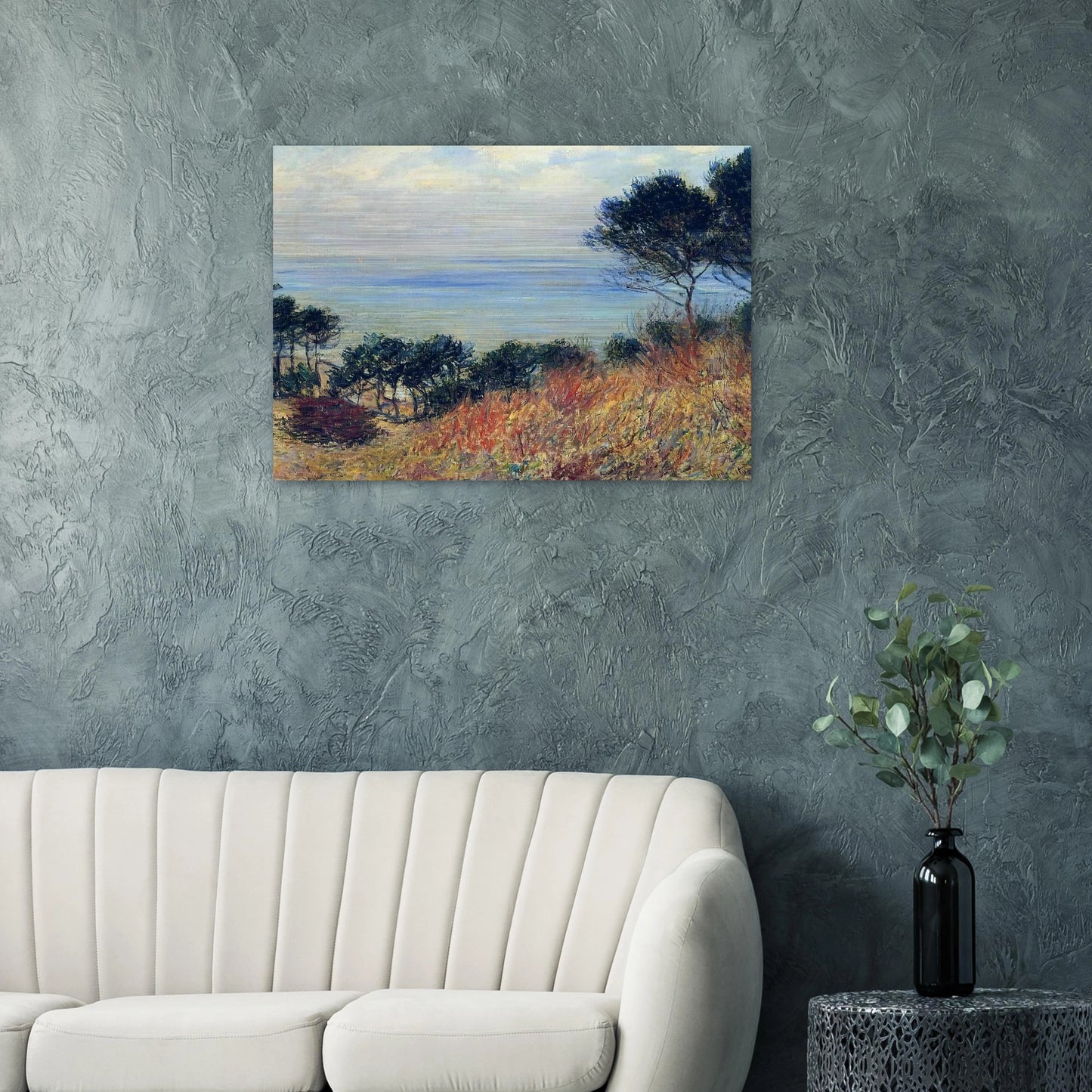 The Coast of Varengeville - claude monet Brushed Aluminum Print - 70x100 cm / 28x40 inches | claude monet Aluminum Print | claude monet Prints