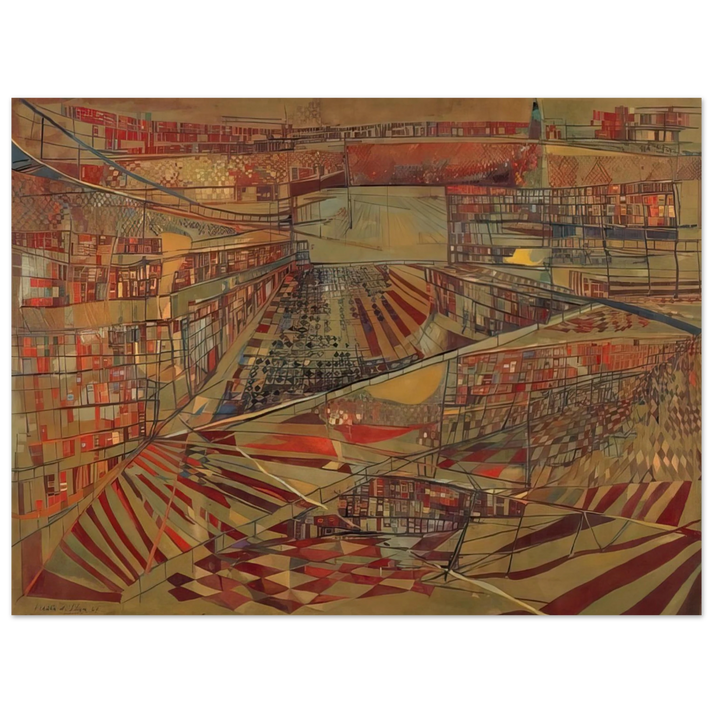 Maria Helena Vieira da Silva - Bibliothèque - 1949 75x100 cm / 30x40inches Fine Art Poster