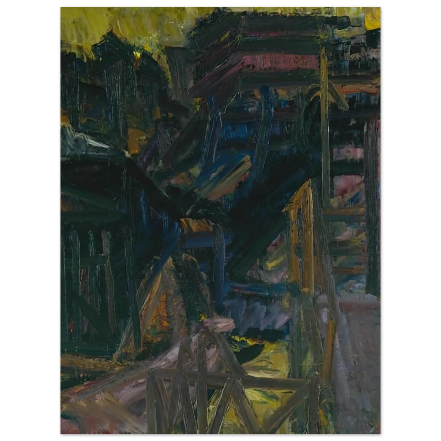 Frank Auerbach - TO THE STUDIOS 1980 75x100 cm / 30x40inches Fine Art Poster
