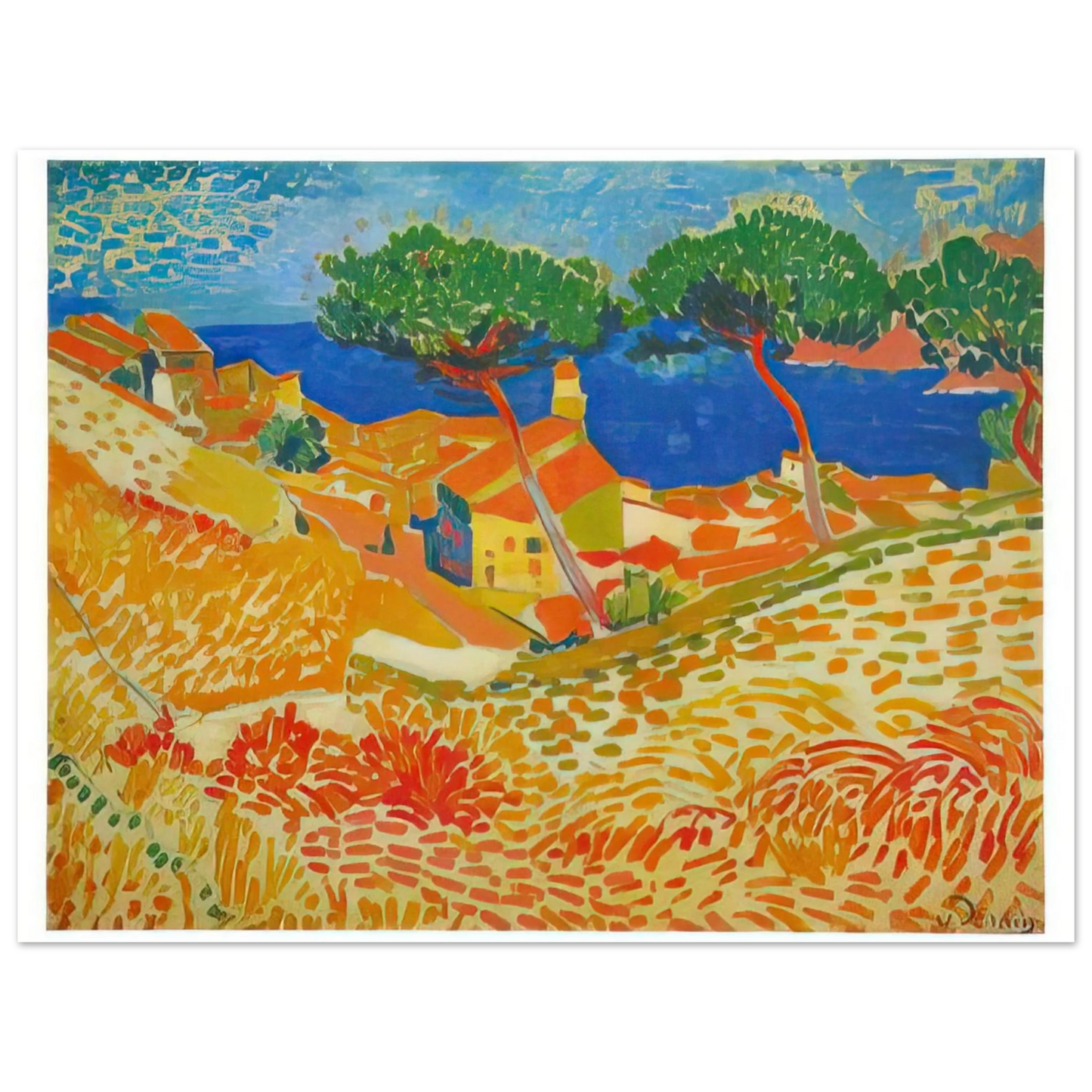 Andre Derain - VIEW OF COLLIOURE 1905 75x100 cm / 30x40inches Fine Art Poster