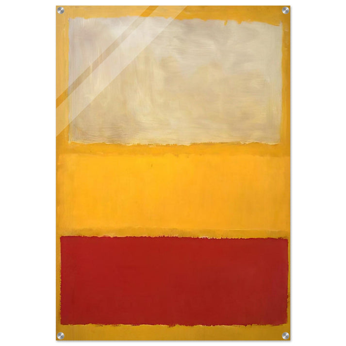 No. 13 White, Red on Yellow - Mark Rothko Acrylic Print - 70x100 cm / 28x40″ inches