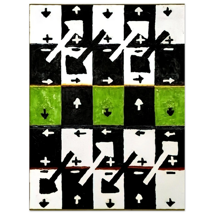Alfred Jensen - An Influence of the Earth's Motion on Optical Phenomena - 1961 75x100 cm / 30x40inches Fine Art Poster