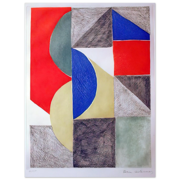 Sonia Delaunay - ABSTRACT COMPOSITION 75x100 cm / 30x40inches Fine Art Poster