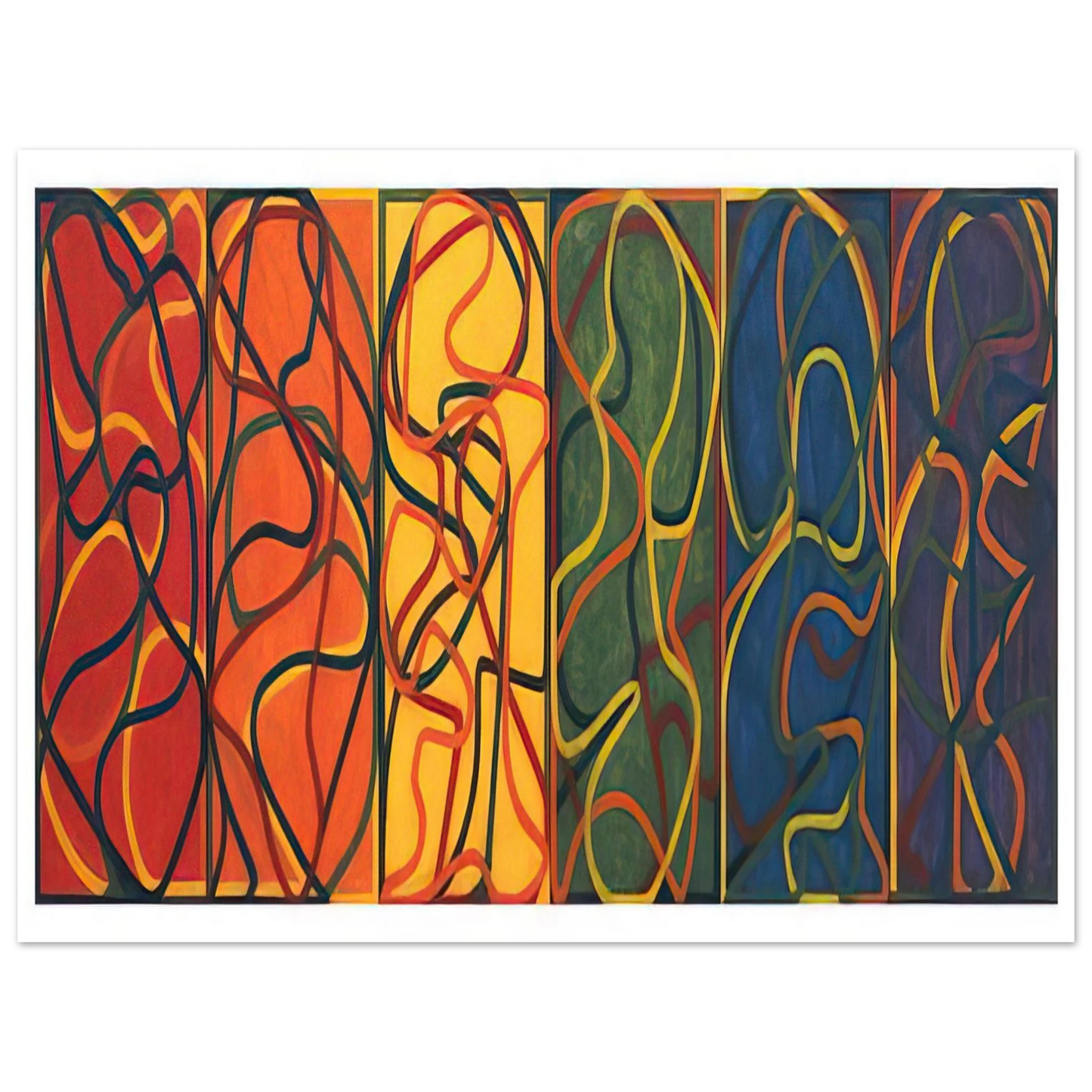 Brice Marden - The Propitious Garden of Plane Image Version One - 2005 75x100 cm / 30x40inches Fine Art Poster