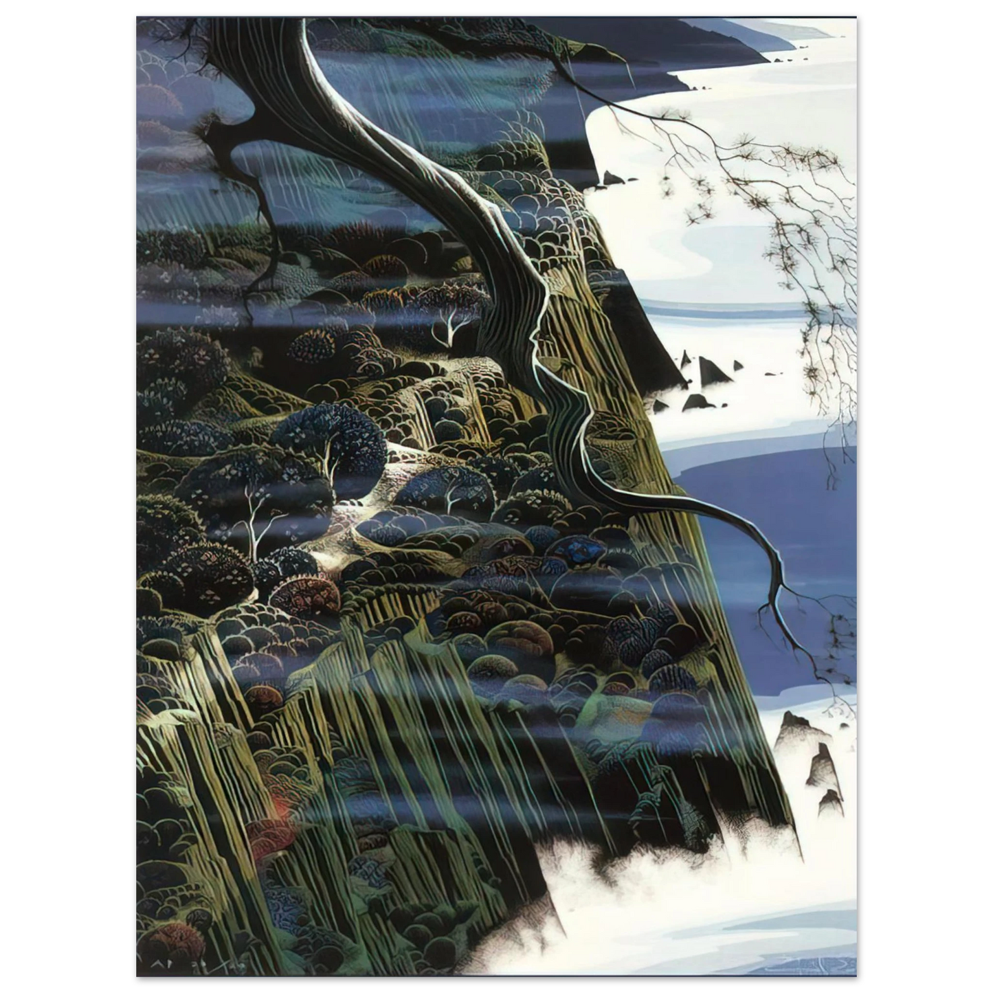 Eyvind Earle - From Out of the Sea 75x100 cm / 30x40inches Fine Art Poster