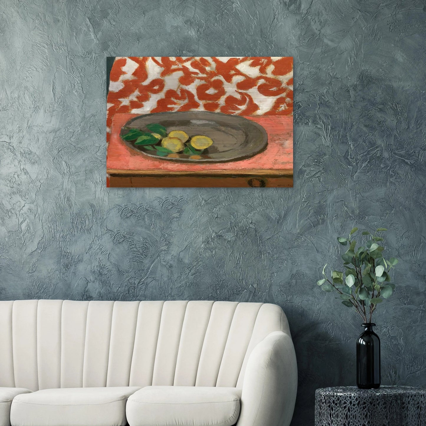 LEMONS ON A PEWTER PLATE 1929 - Henri Matisse Brushed Aluminum Print - 70x100 cm / 28x40 inches | Henri Matisse Aluminum Print | Henri Matisse Prints