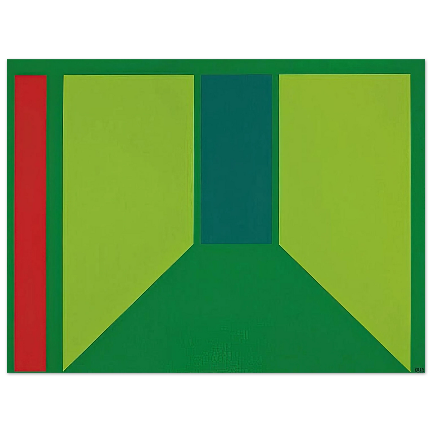 Karl Benjamin - Corridor - 1960 75x100 cm / 30x40inches Fine Art Poster