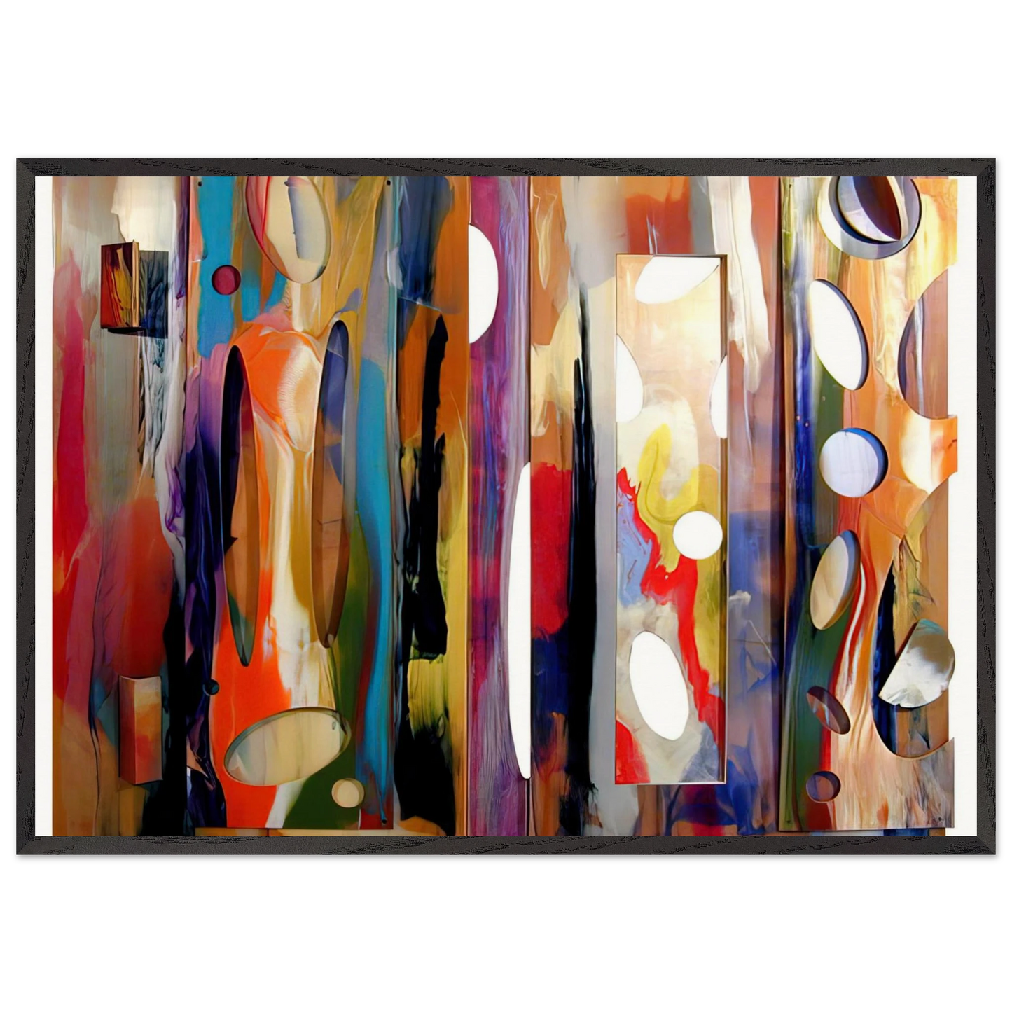 Tapestry - Sam Gilliam 70x100 cm / 28x40 inches Framed Art Print – Black Wooden Frame