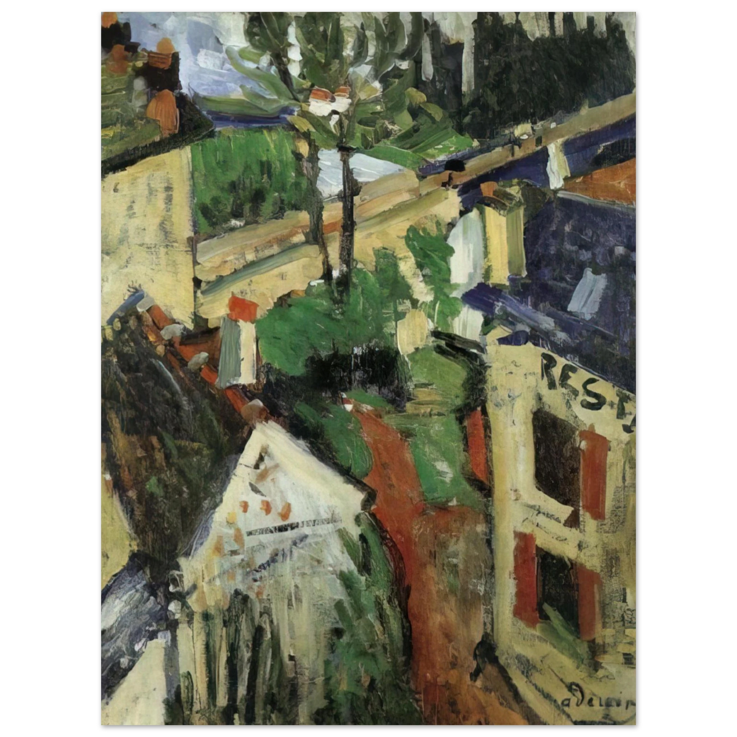 Andre Derain - BAKER S HOTEL 75x100 cm / 30x40inches Fine Art Poster
