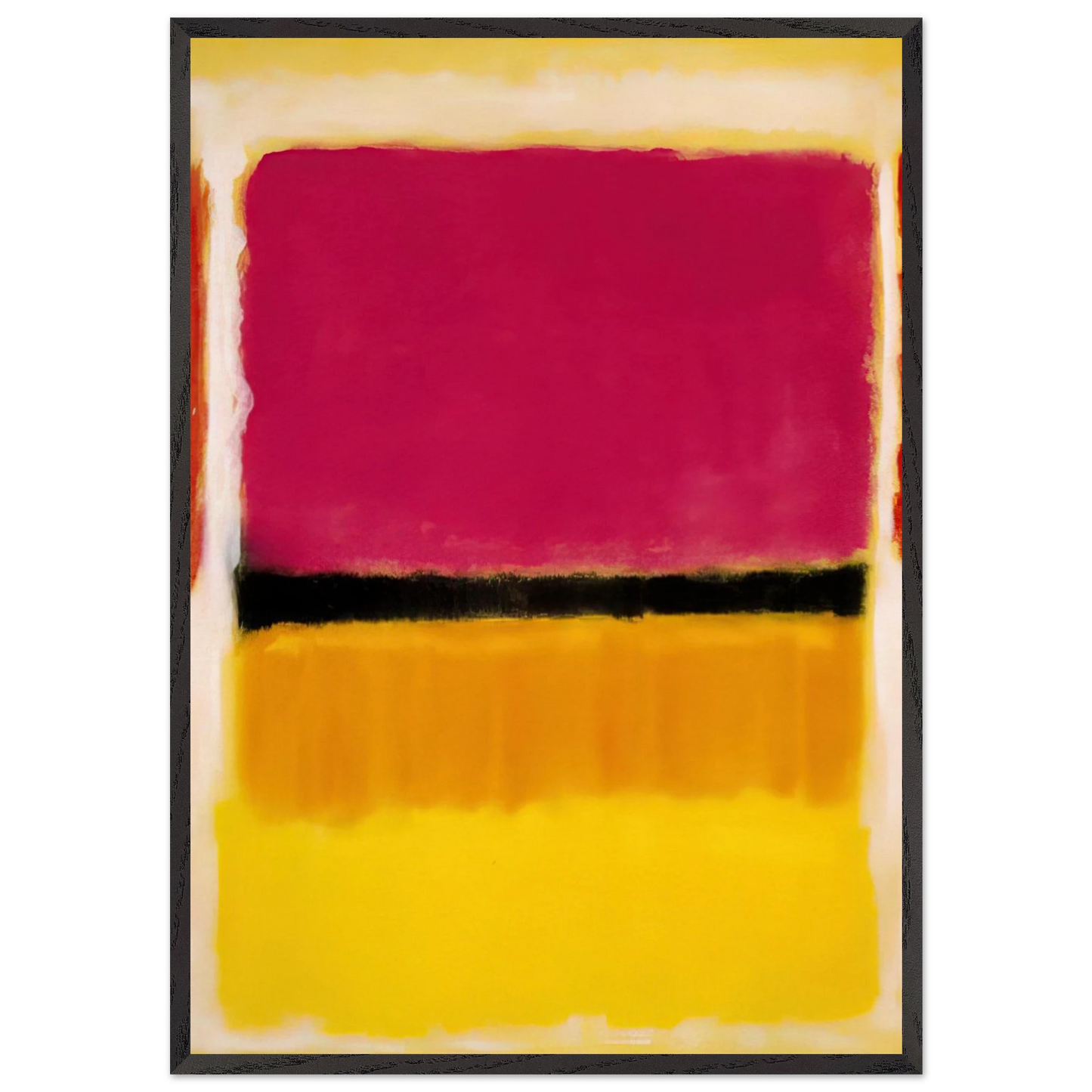 Violet Black Orange Yellow on White and Red - 1949 - Mark Rothko 70x100 cm / 28x40 inches Framed Art Print – Black Wooden Frame