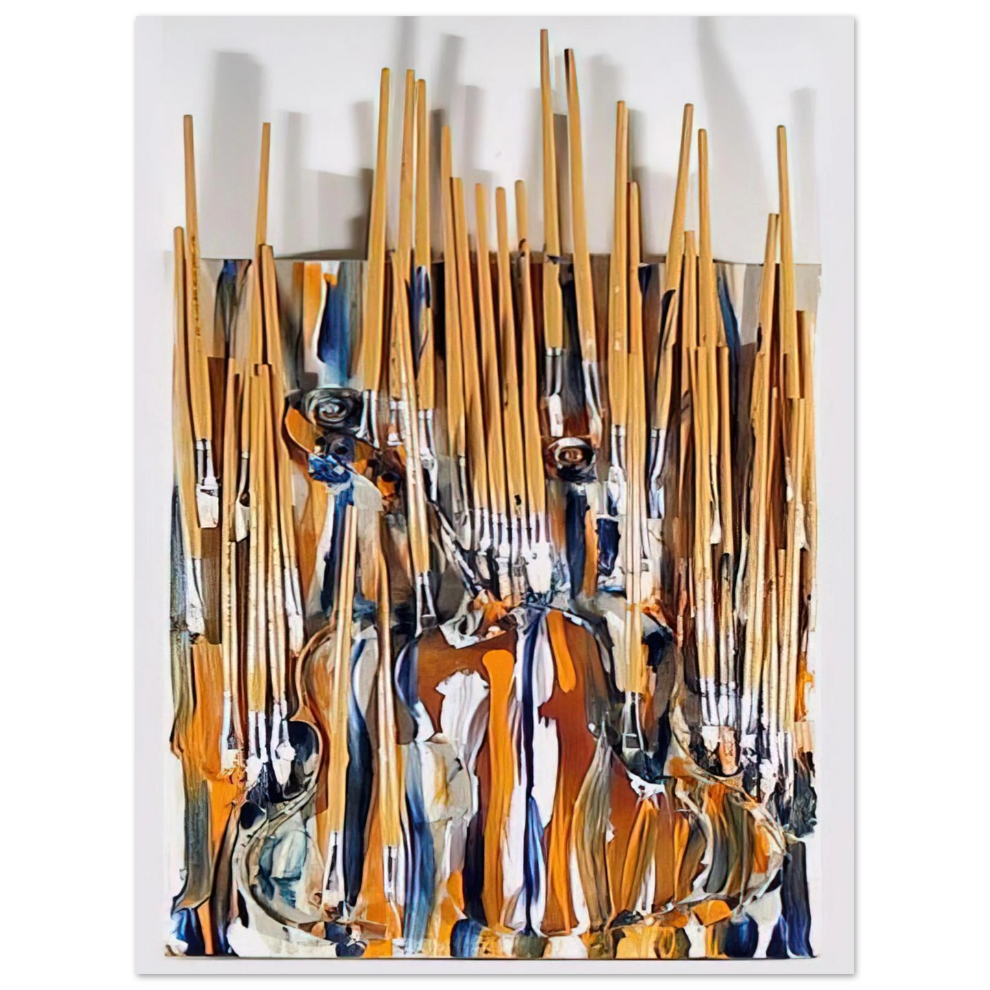 Arman - Paintbrushes Violin - II - 1980 75x100 cm / 30x40inches Fine Art Poster