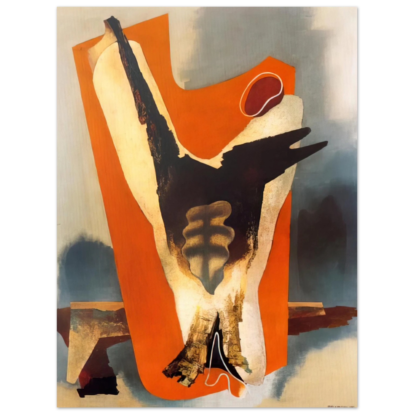 Enrico Prampolini - THE FUNERAL OF ROMANTICISM AESTHETIC TRANSFIGURATION 1934 75x100 cm / 30x40inches Fine Art Poster