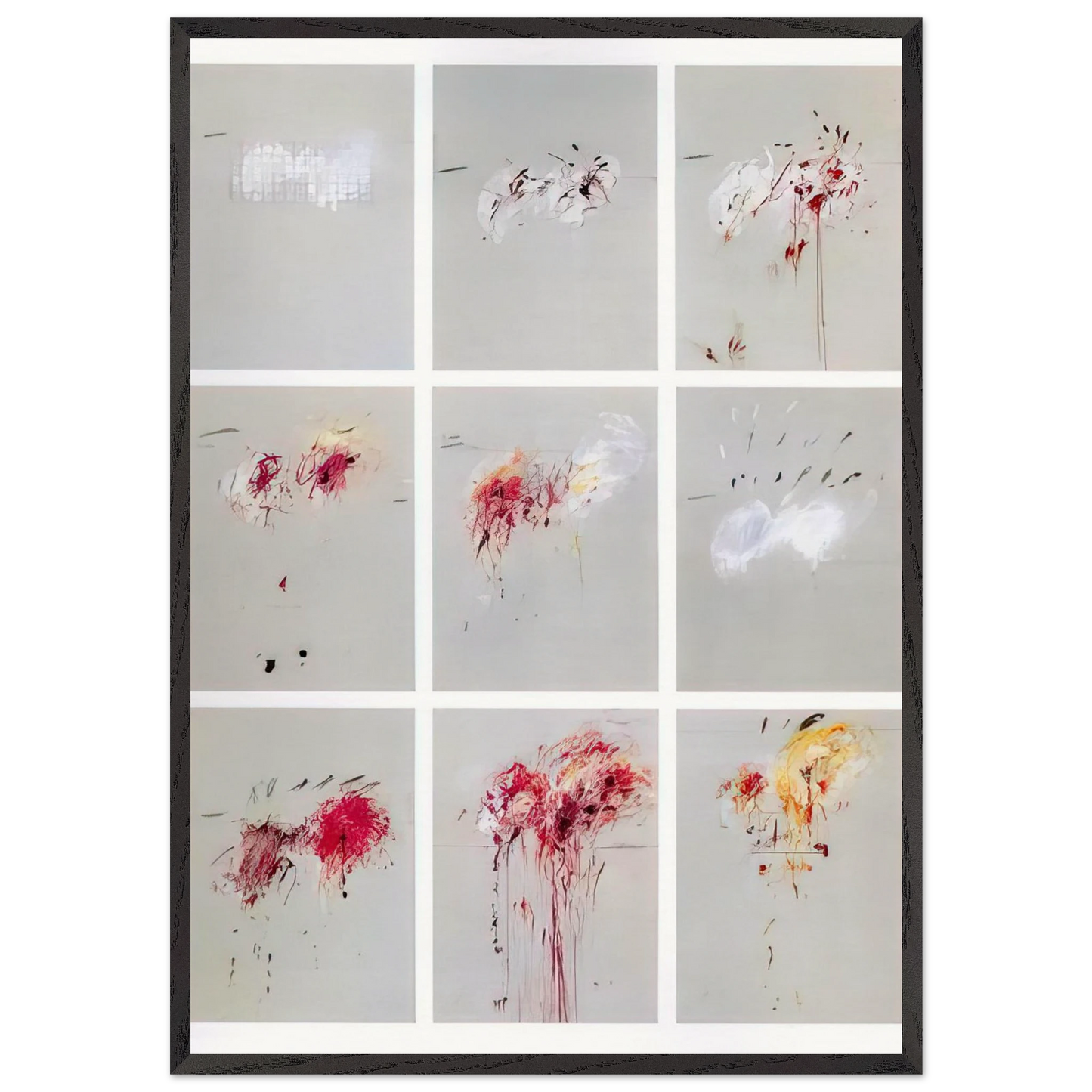 Nine Discourses on Commodus - Cy Twombly 70x100 cm / 28x40 inches Framed Art Print – Black Wooden Frame