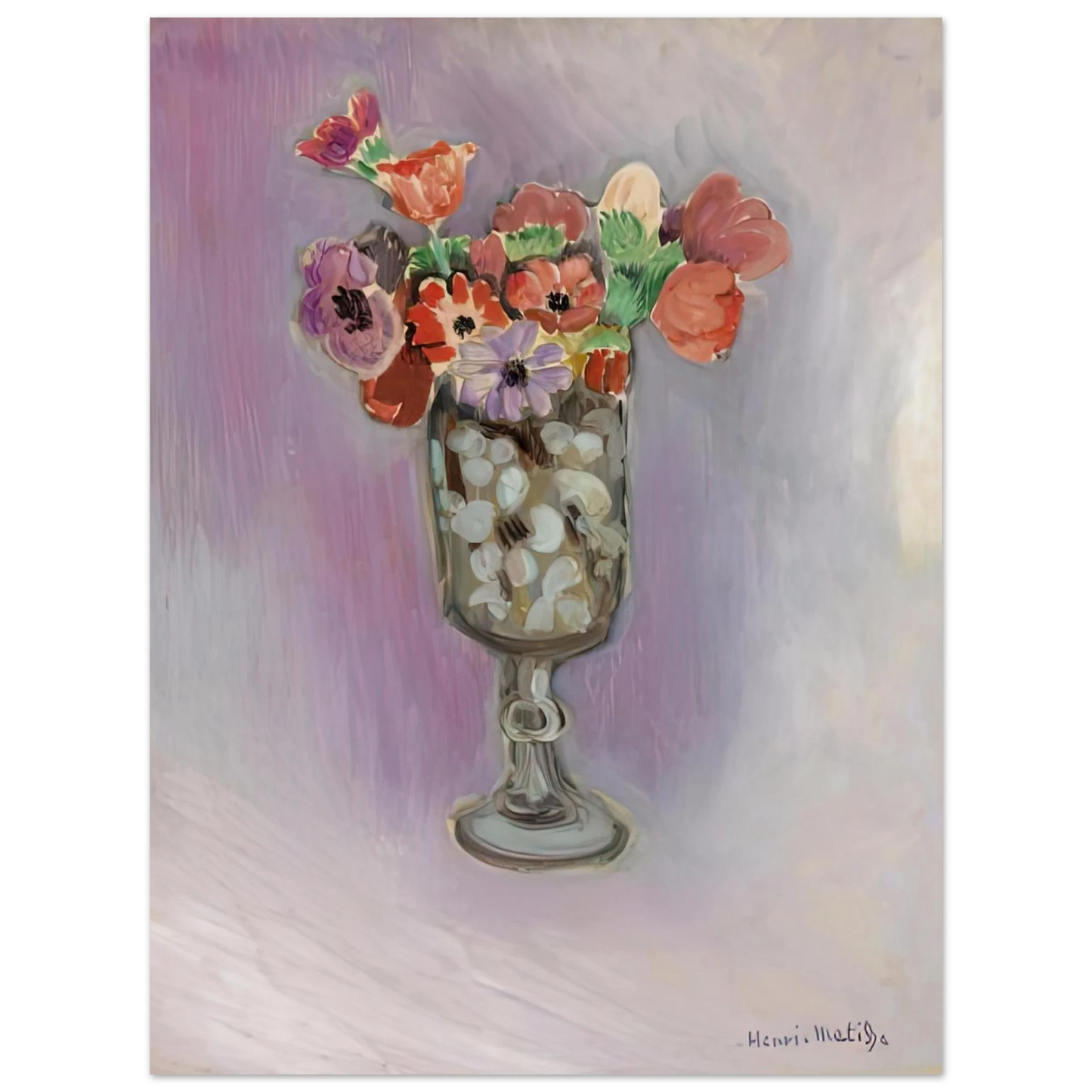 Henri Matisse - BOUQUET OF ANEMONES 1918 75x100 cm / 30x40inches Fine Art Poster