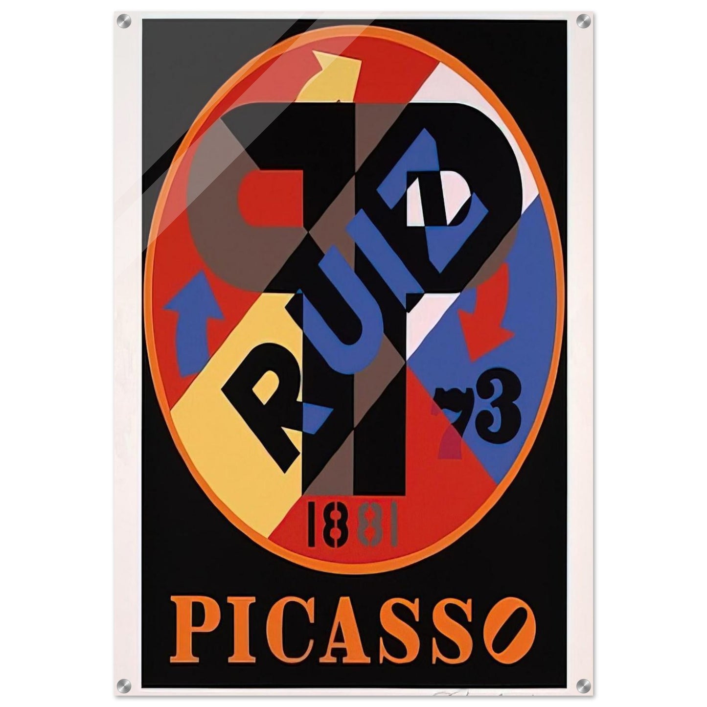 Picasso, The American Dream - Robert Indiana Acrylic Print - 70x100 cm / 28x40″ inches | Robert Indiana Wall Art | Robert Indiana Prints