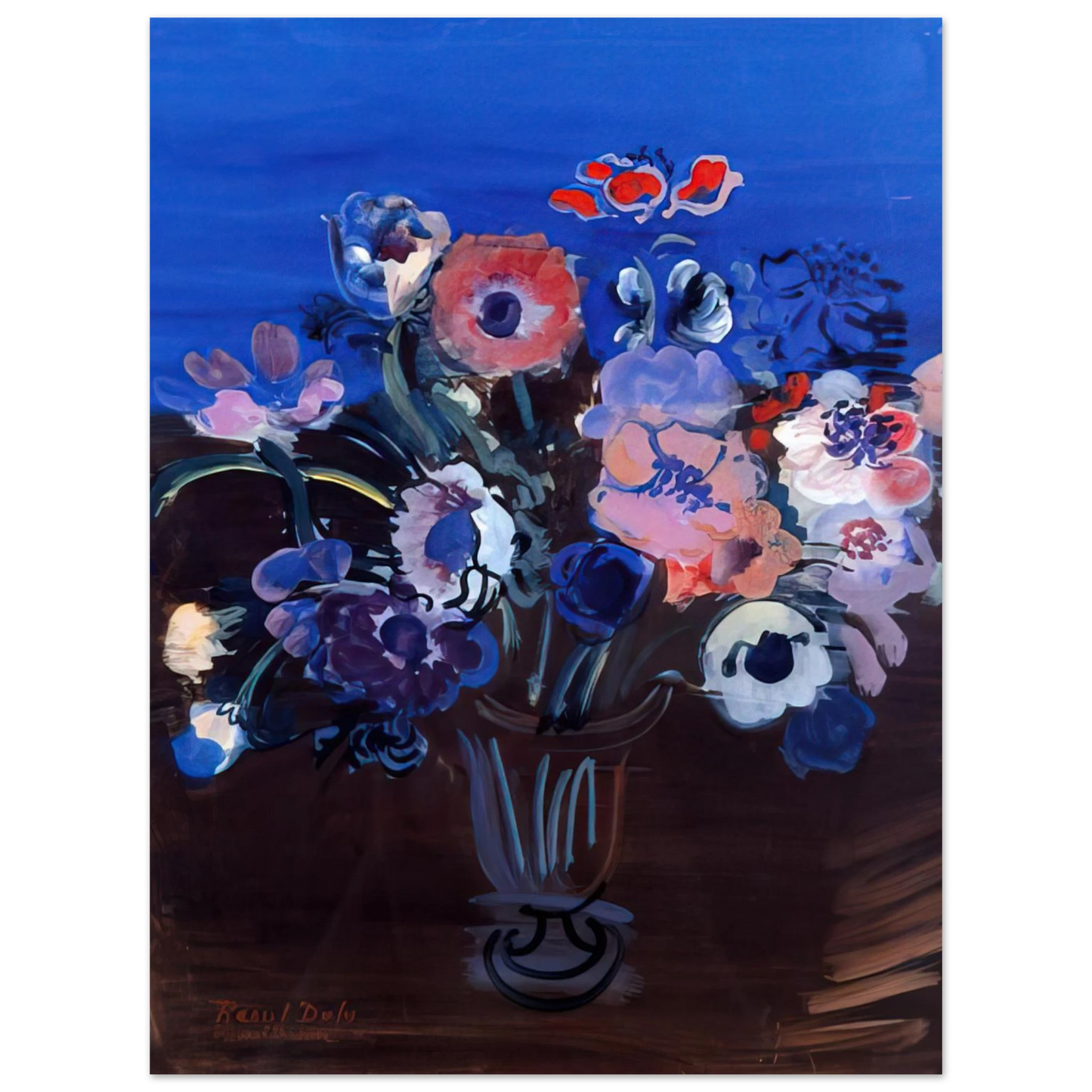 Raoul Dufy - ANEMONES 75x100 cm / 30x40inches Fine Art Poster
