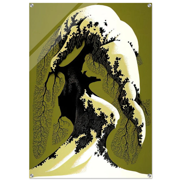 Snow Laden - Eyvind Earle Acrylic Print - 70x100 cm / 28x40″ inches