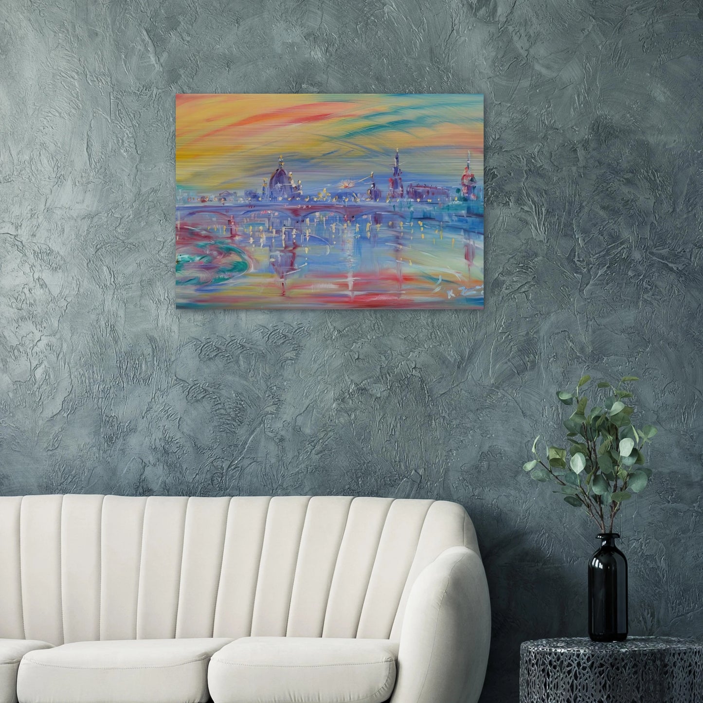 View of Rome and the Tiber - Konrad Zuse Brushed Aluminum Print - 70x100 cm / 28x40 inches | Konrad Zuse Aluminum Print | Konrad Zuse Prints