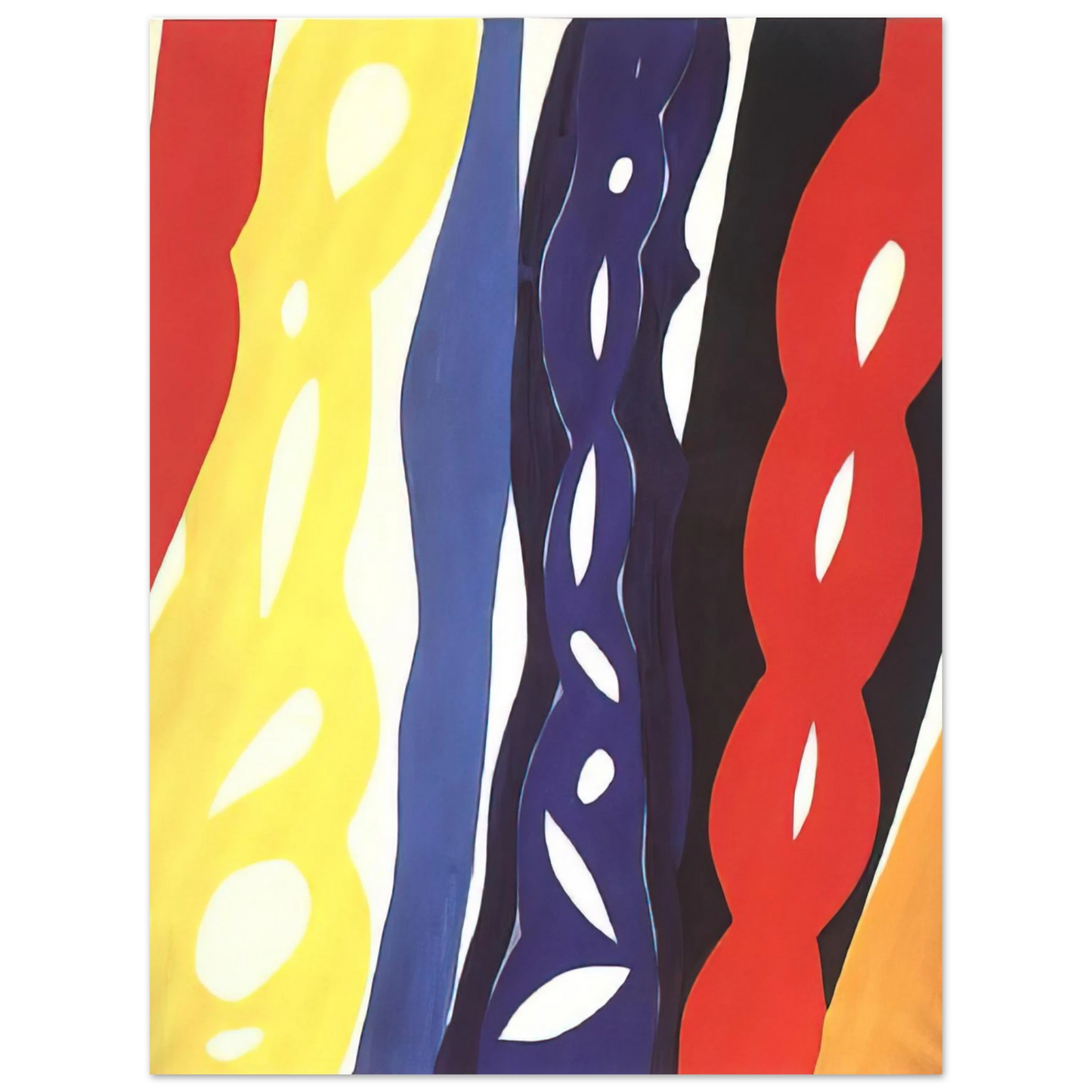 Ernst Wilhelm Nay - Streifen, WZ 1221 - 1967 75x100 cm / 30x40inches Fine Art Poster