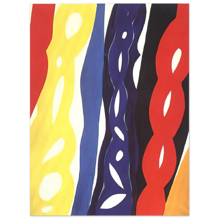 Ernst Wilhelm Nay - Streifen, WZ 1221 - 1967 75x100 cm / 30x40inches Fine Art Poster