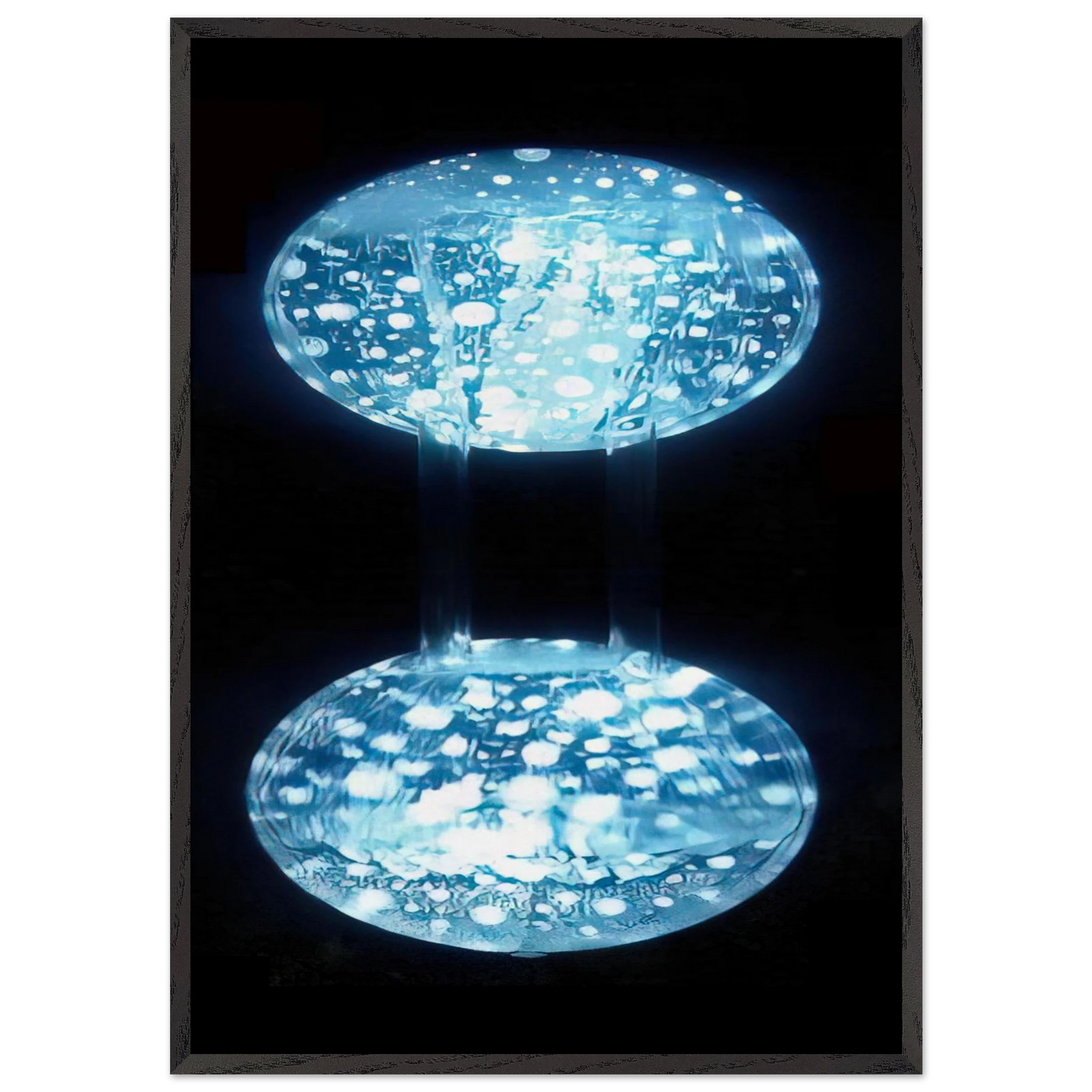 Relieve Agua Comunicante - Kinetic Art - Gyula Kosice 70x100 cm / 28x40 inches Framed Art Print – Black Wooden Frame