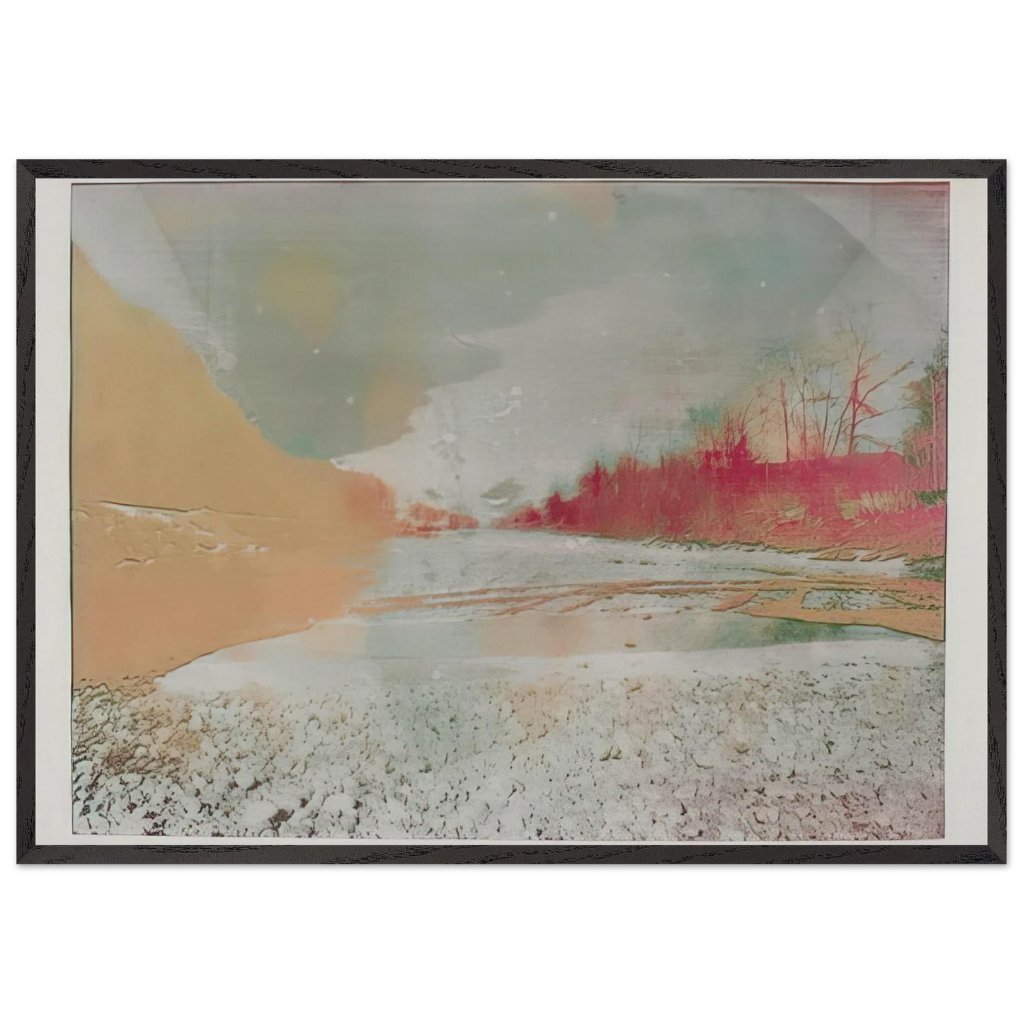 View of the Emme - 1971 - Dieter Roth 70x100 cm / 28x40 inches Framed Art Print – Black Wooden Frame