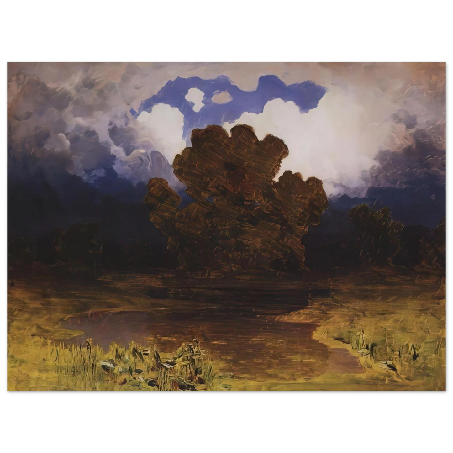 Arkhyp Kuindzhi - Forest Lake. Cloud 75x100 cm / 30x40inches Fine Art Poster