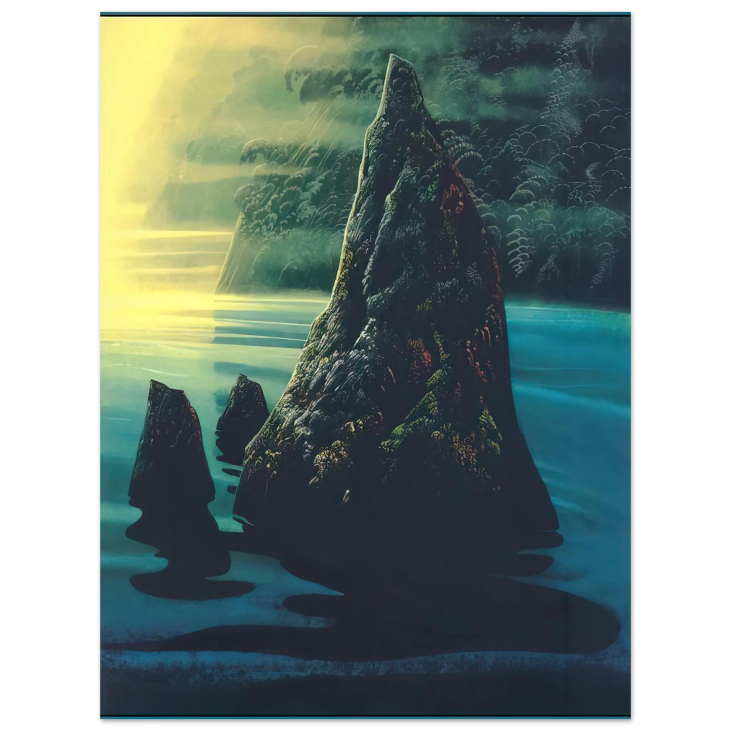 Eyvind Earle - The Rock 75x100 cm / 30x40inches Fine Art Poster