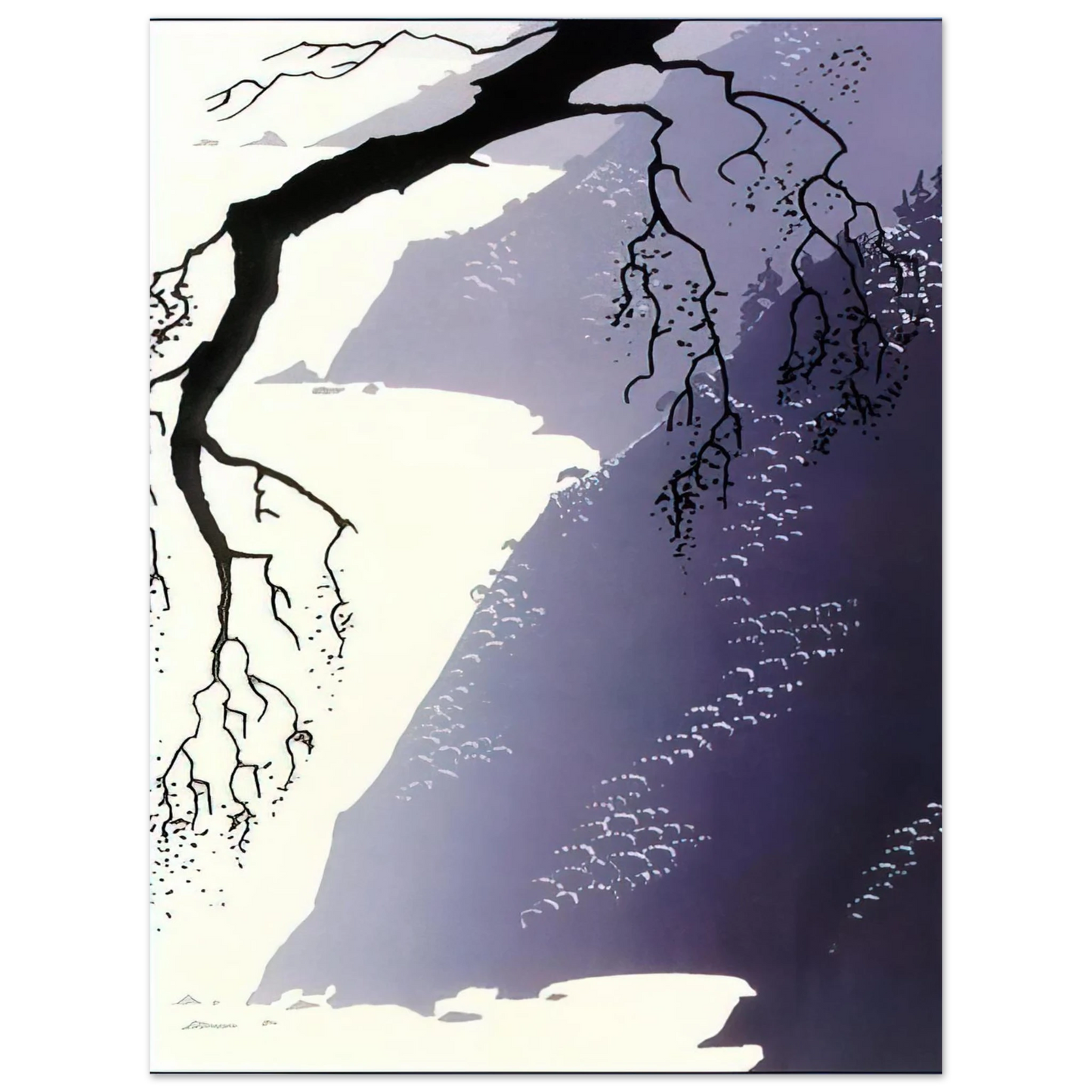 Eyvind Earle - Gray Mist 75x100 cm / 30x40inches Fine Art Poster
