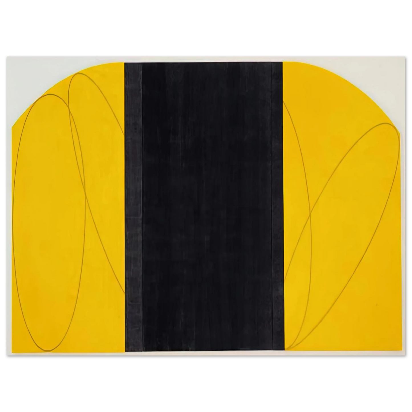 Robert Mangold - ELLOW BLACK ZONE PAINTING IV 1996 75x100 cm / 30x40inches Fine Art Poster