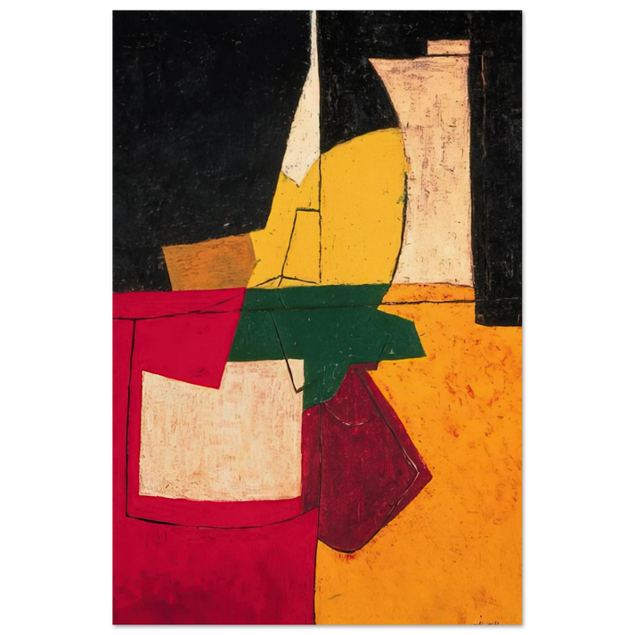 Composition abstraite aux traits - 1951 - Serge Poliakoff Art Prints - 100x150 cm / 40x60″ inches | Serge Poliakoff Poster | Serge Poliakoff Prints