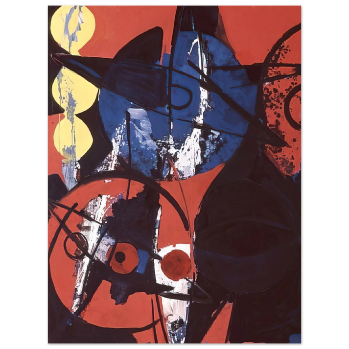 Ernst Wilhelm Nay - Blaufeuer - 1964 75x100 cm / 30x40inches Fine Art Poster