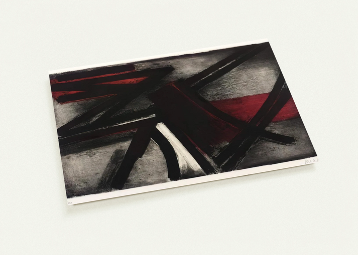 Etching No. 2 - 1952 By Pierre Soulages Pack of 10 Post Cards | Pierre Soulages Post Cards | A6 (10.5 x 14.8 cm) - 4.1 x 5.8 inches