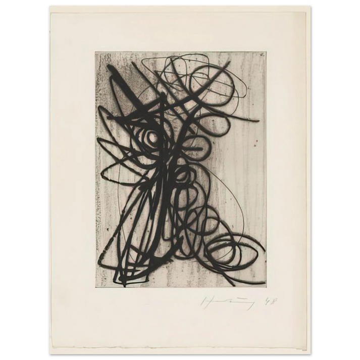 Hans Hartung - Composition - 1948 75x100 cm / 30x40inches Fine Art Poster