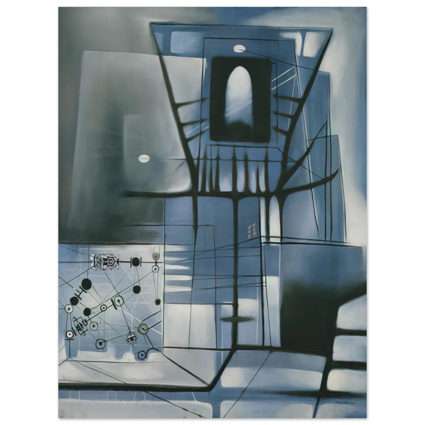 Jimmy Ernst - A Time for Fear - 1949 75x100 cm / 30x40inches Fine Art Poster