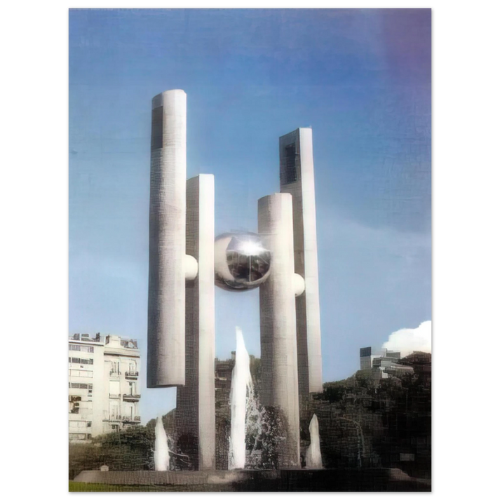 Gyula Kosice - Homage to Democracy - 2000 75x100 cm / 30x40inches Fine Art Poster